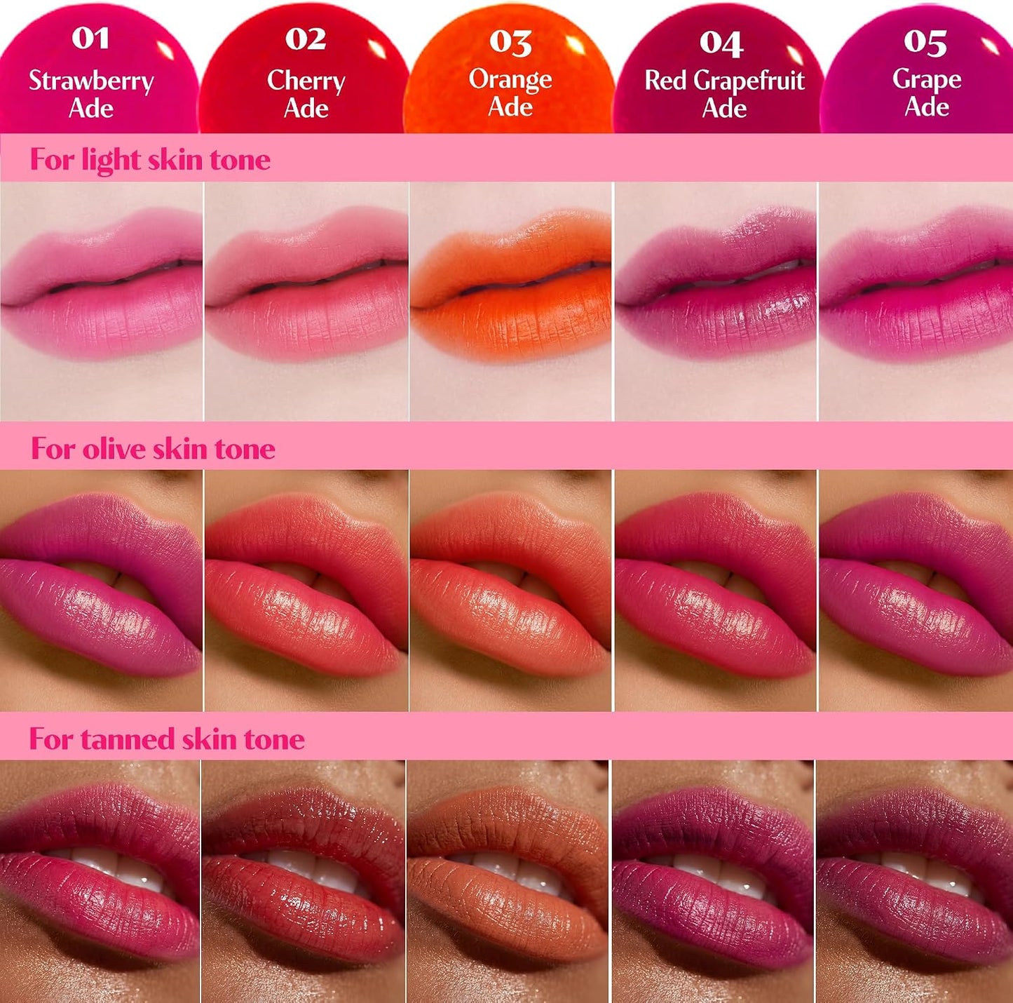Etude House Dear Darling Water Tint Strawberry Ade (21AD) Bright Vivid Color Lip Tint with Moisturizing Pomegranate & Grapefruit Extract