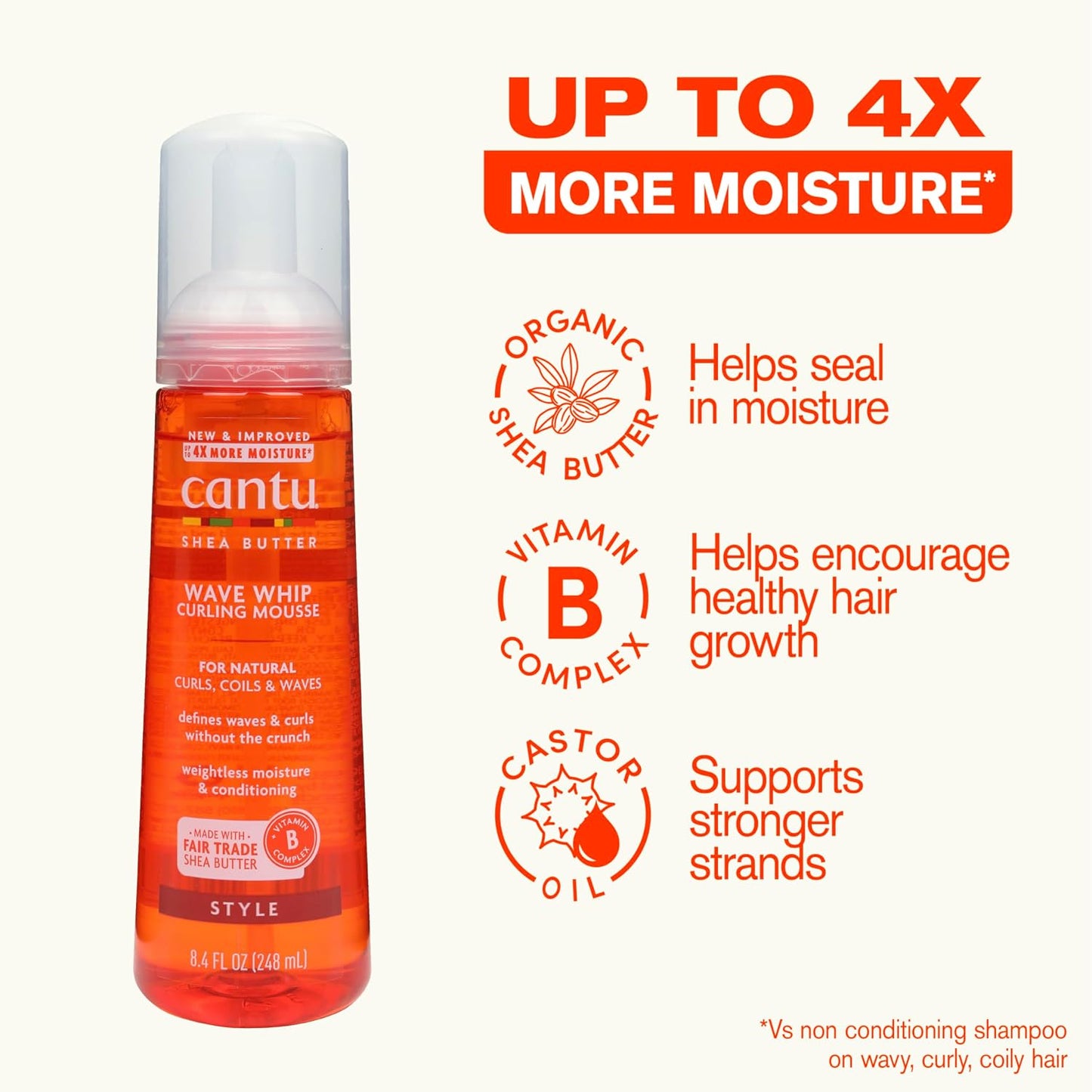 Cantu shea butter - Wave whip curling mousse, 248 ml