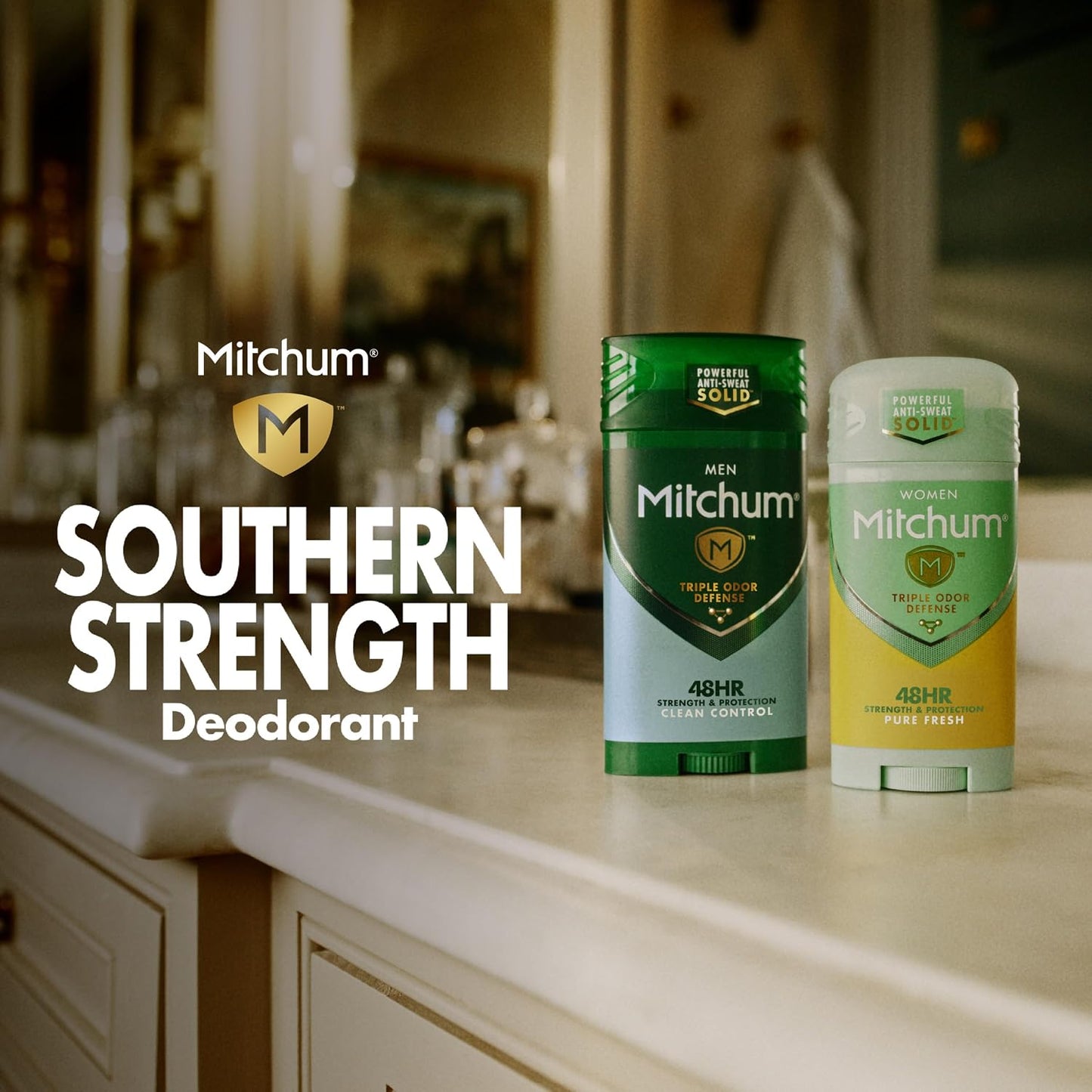 Mitchum Antiperspirant Deodorant Stick for Men, Triple Odor Defense Invisible Solid, 48 Hr Protection, Dermatologist Tested, Clean Control, 2.7 oz