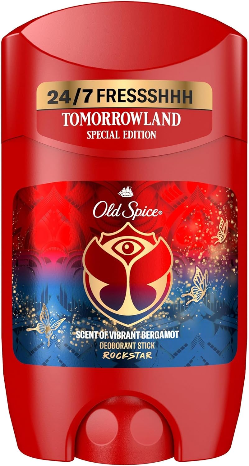 Old Spice Rockstar Deodorant Stick for Men, 50 ml, 48H Fresh, Long-Lasting Fragrance in Perfume Quality, 0% Aluminium Salts
