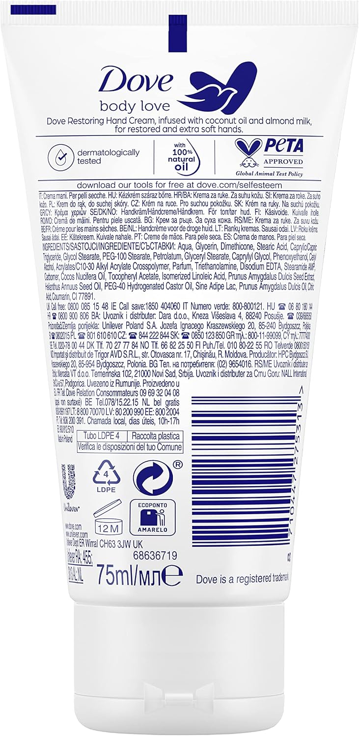 Dove Nourishing Secrets Hand Cream with Coconut Oil and Almond - 75 milliliters