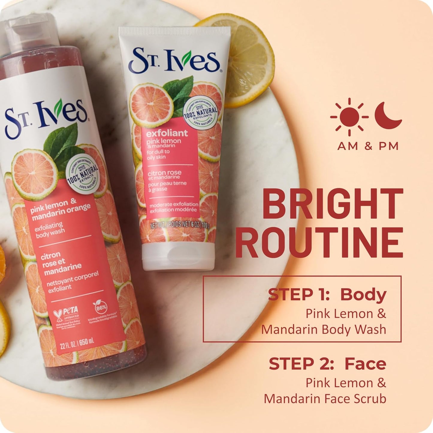 St Ives Body Wash Pink Lemon & Mandarin Orange 700Ml