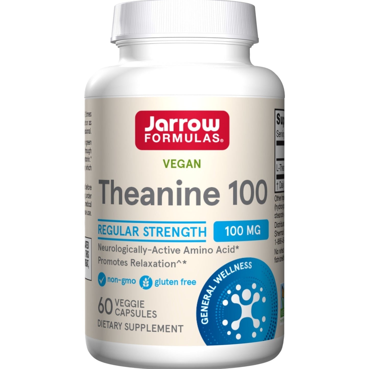 Jarrow Formulas Regular Strength Theanine 100 mg