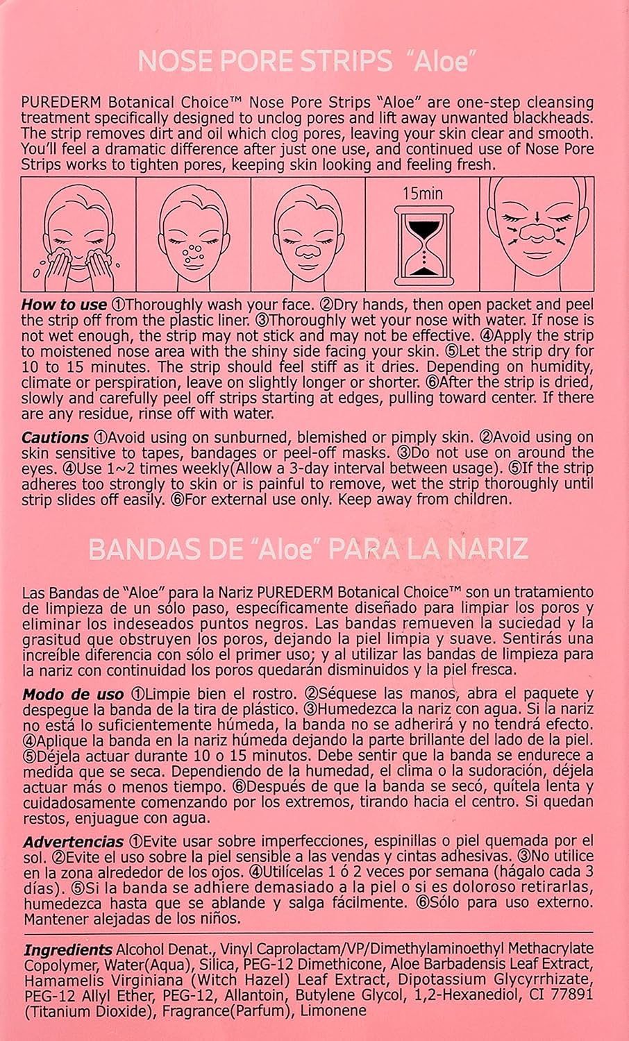 Purederm Botanical Choice Nose Pore - Strips, 6 Pieces