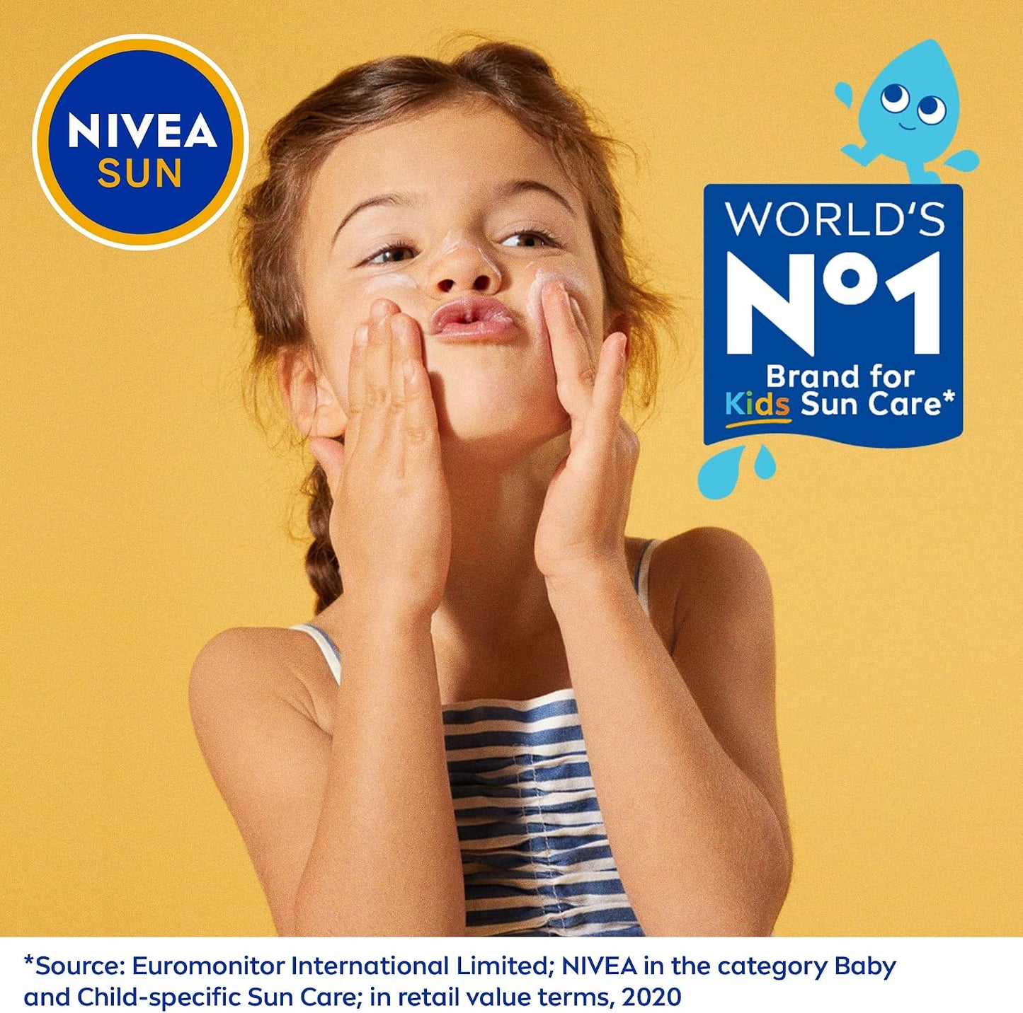 NIVEA SUN Kids Lotion, UVA & UVB Protection, Protect & Play Moisturizing, SPF 50+, 200ml