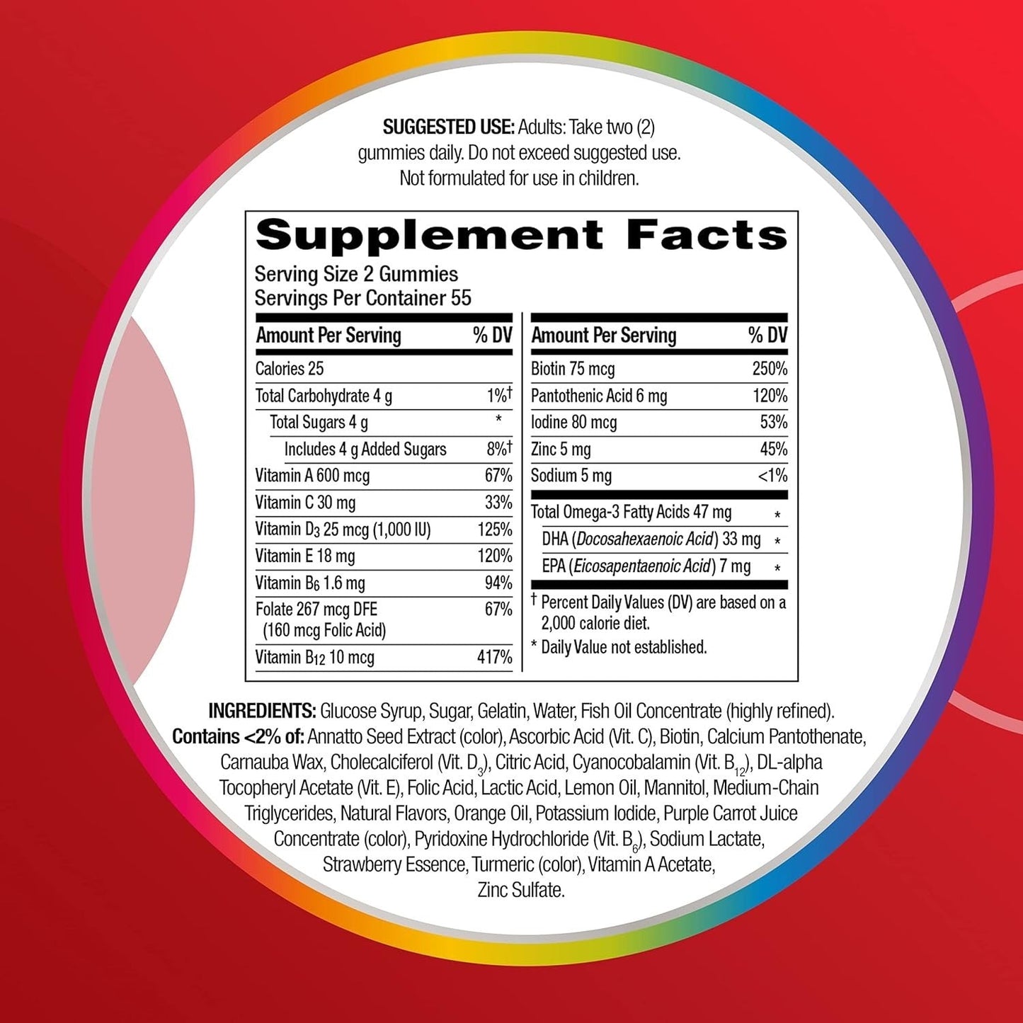 Centrum MultiGummies Multi + Omega-3