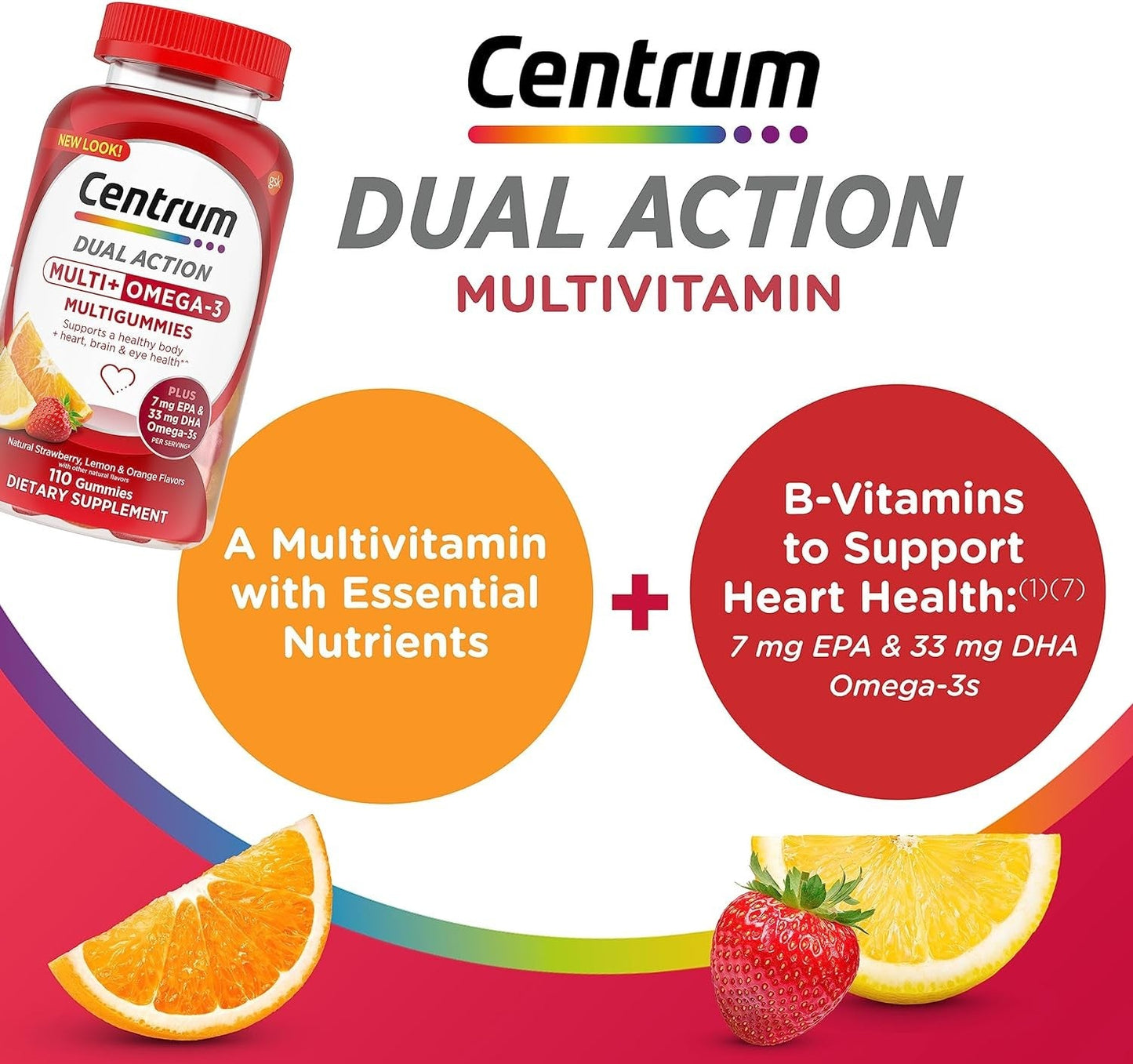 Centrum MultiGummies Multi + Omega-3