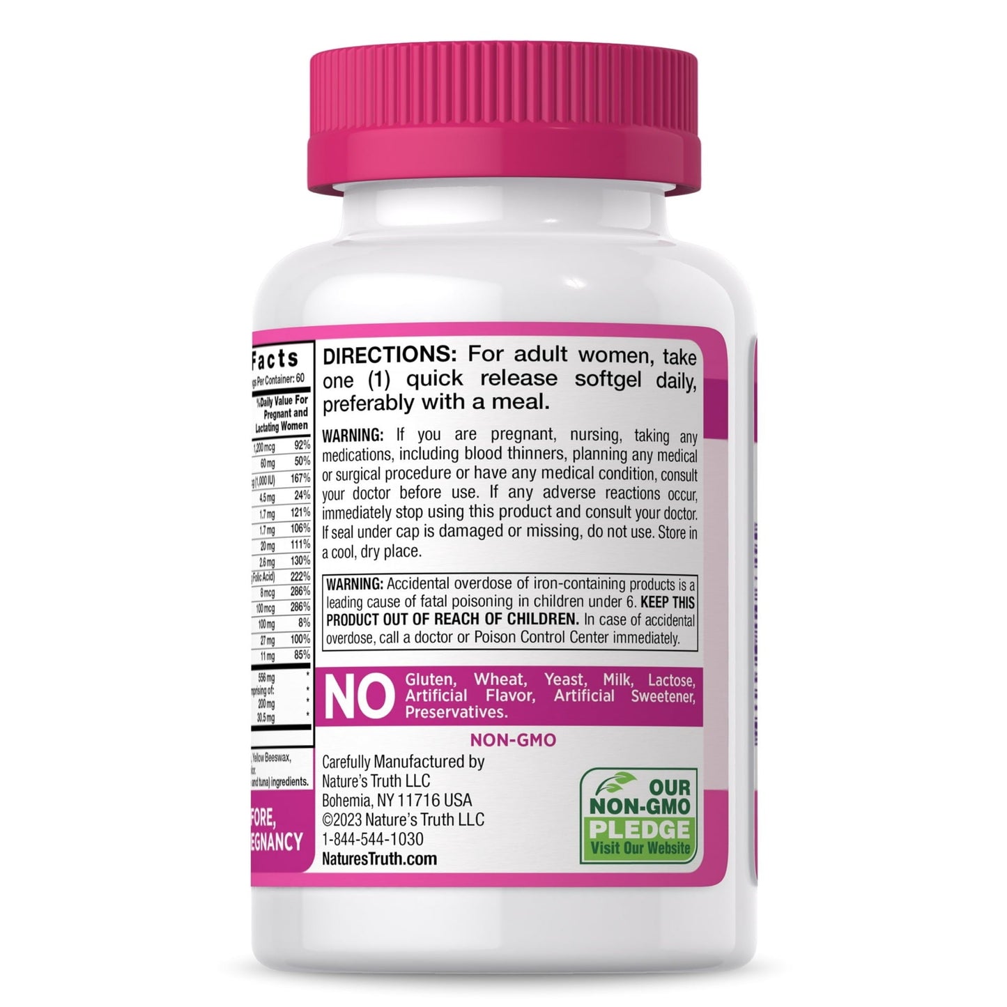 Nature's Truth Prenatal Vitamins for Women | with DHA and Folic Acid | 60 Softgels