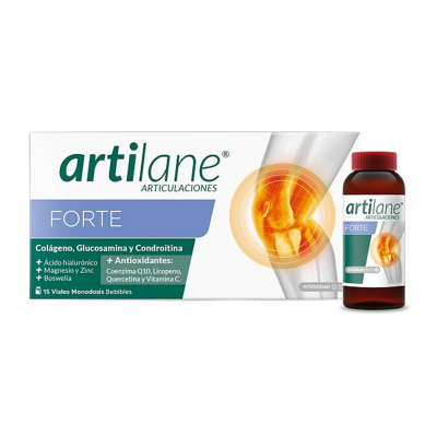 ARTILANE FORTE ( GLUCOSAMINE + CHONDROITIN + BOSWELLIA + ENZYMATIC HYDROLYZED COLLAGEN + HYALURONIC ACID + QUERCETINE + LYCOPENE + VITAMIN C + COENZYME Q10 + MAGNESIUM + ZINC ) 10 ML X 15 BOTTLES 10 ML