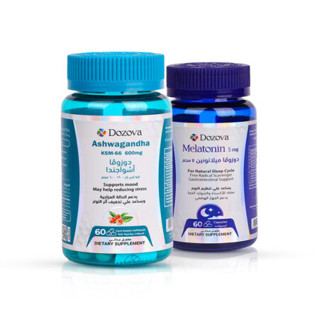 Deep Calm Bundle | Dozova Ashwagandha & Melatonin for Restful Sleep & EnergyDozova Woman Max | Advanced Support for Energy & Balance – 60 TabletsWomen’s Energy & Mental Alertness Bundle | Dozova Woman Max & NAD+Dozova Ashwagandha KSM-66 600mg Stress & Moo