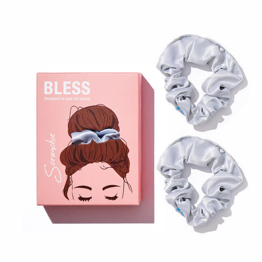Bless Scrunchies Set silver 2pcs