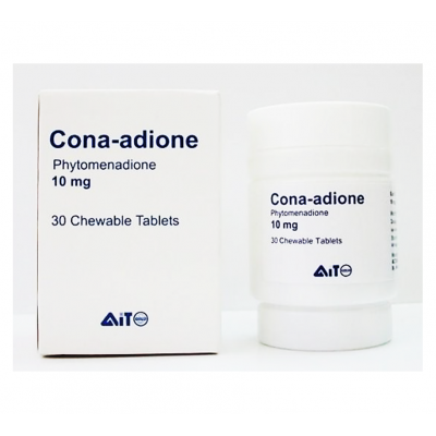 CONA - ADIONE 10 MG ( VITAMIN K1 ) 30 CHEWABLE TABLETS