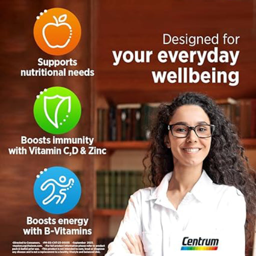 Centrum Multivitamins A to Zinc With Lutein 100 Tablets