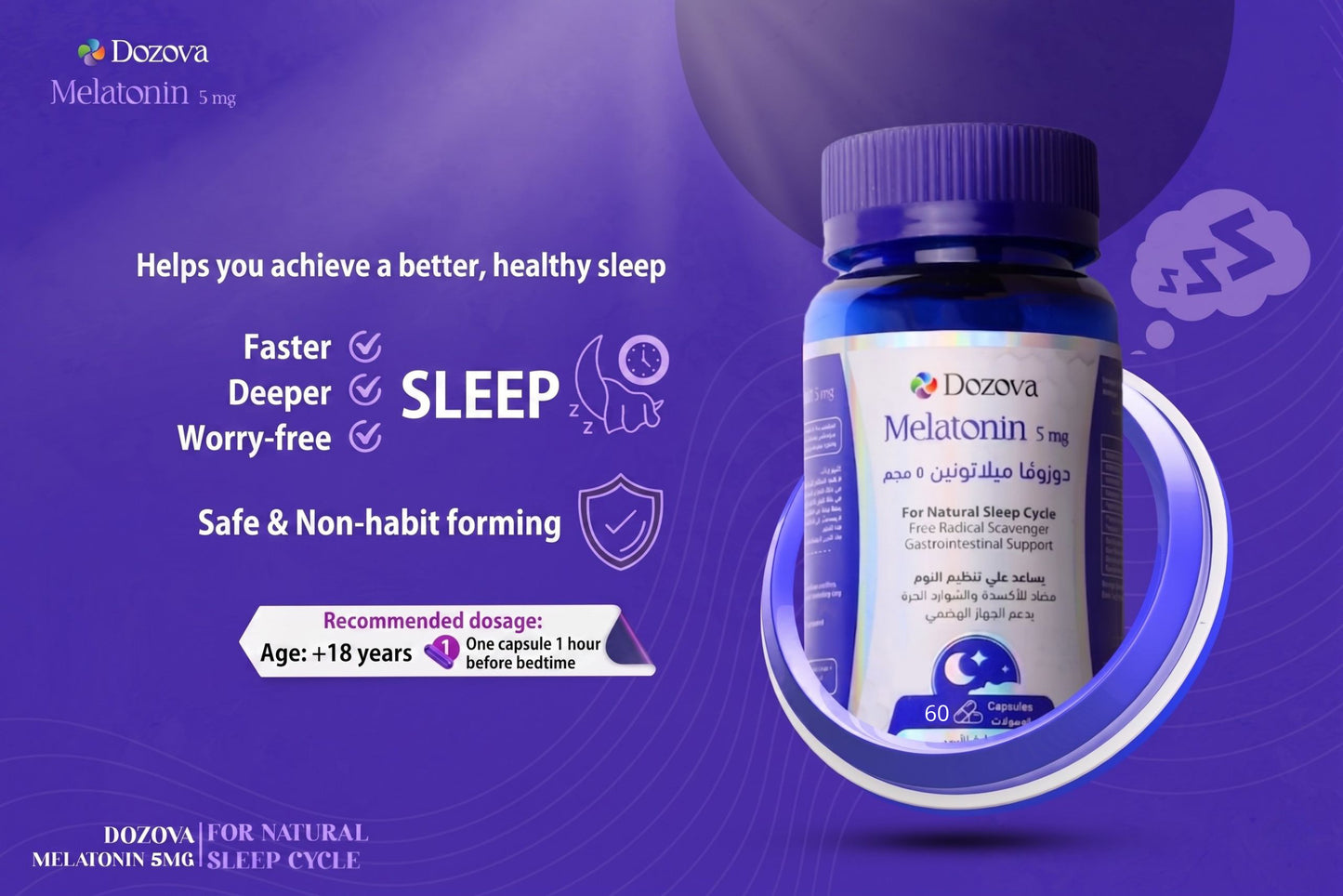 Deep Calm Bundle | Dozova Ashwagandha & Melatonin for Restful Sleep & EnergyDozova Woman Max | Advanced Support for Energy & Balance – 60 TabletsWomen’s Energy & Mental Alertness Bundle | Dozova Woman Max & NAD+Dozova Ashwagandha KSM-66 600mg Stress & Moo
