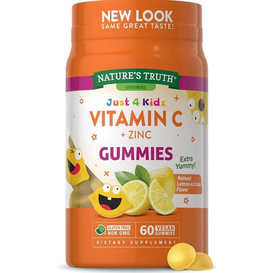 Nature's Truth Vitamin C Gummies for Kids | with Zinc | 60 Count