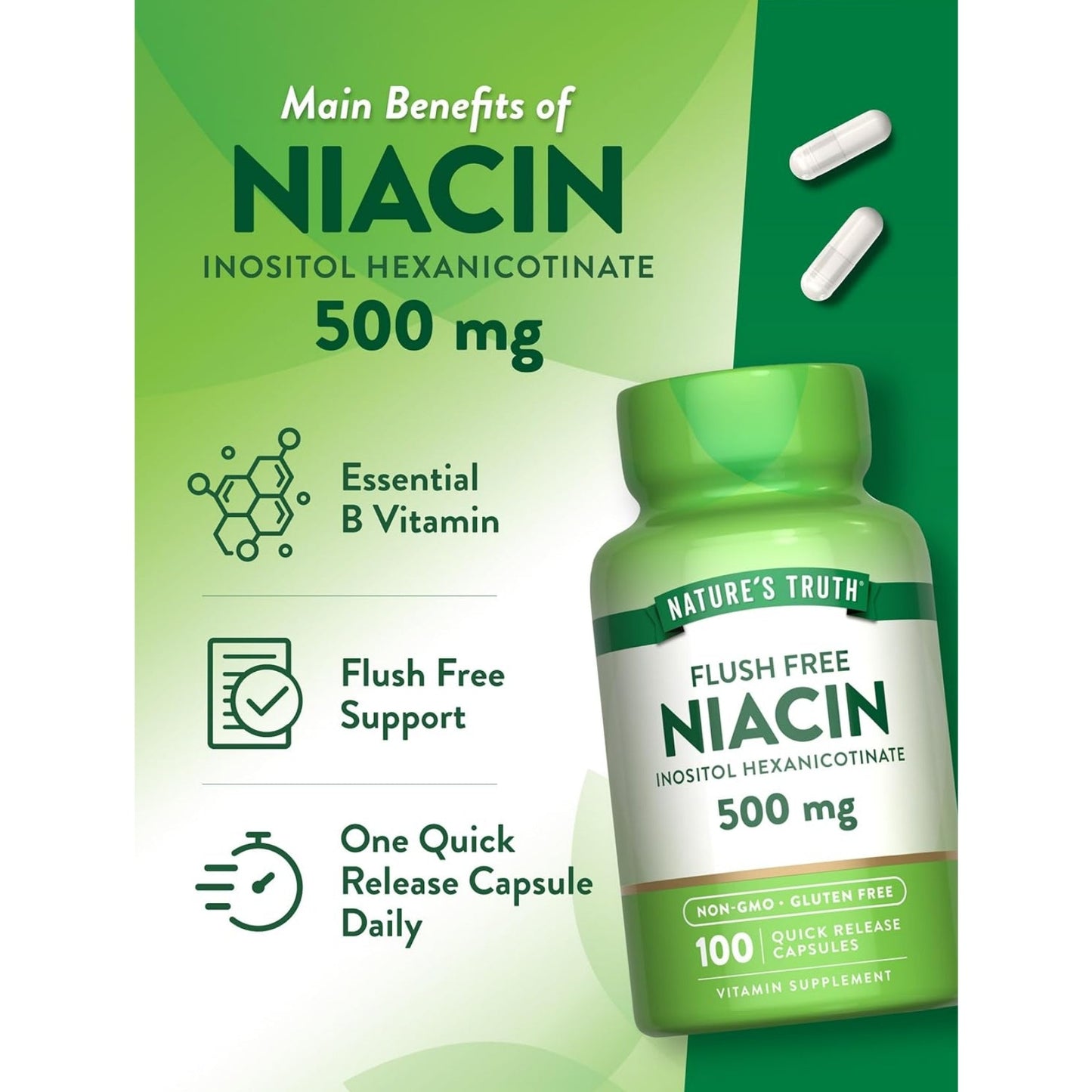 Nature's Truth Niacin 500Mg