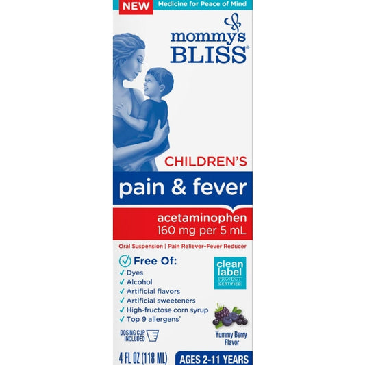 Mommy's Bliss Children's Pain and Fever Reducer 118ml (ages 2-11 years)