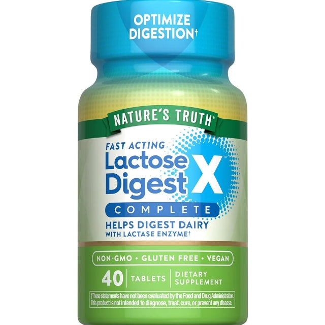 Nature's Truth Lactose Digest Tablets | 40 Pills | with Lactase Enzyme