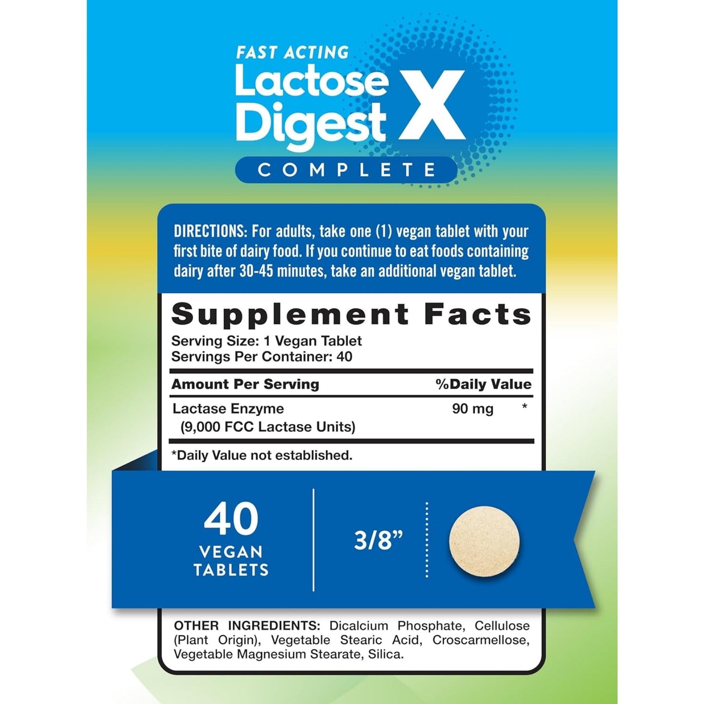 Nature's Truth Lactose Digest Tablets | 40 Pills | with Lactase Enzyme