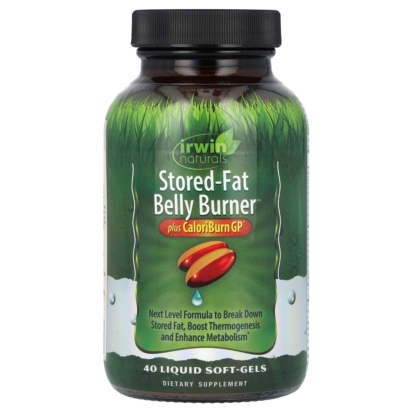 Irwin Naturals, Stored-Fat Belly Burner, Plus CaloriBurn GP , 40 Liquid Soft-Gels