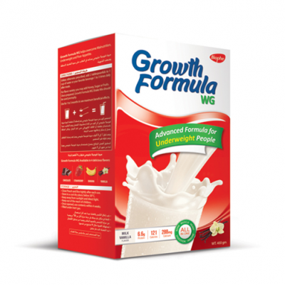 GROWTH FORMULA WG POWDER FOR UNDERWEIGHT PEOPLE VANILLA FLAVOR 400 GM