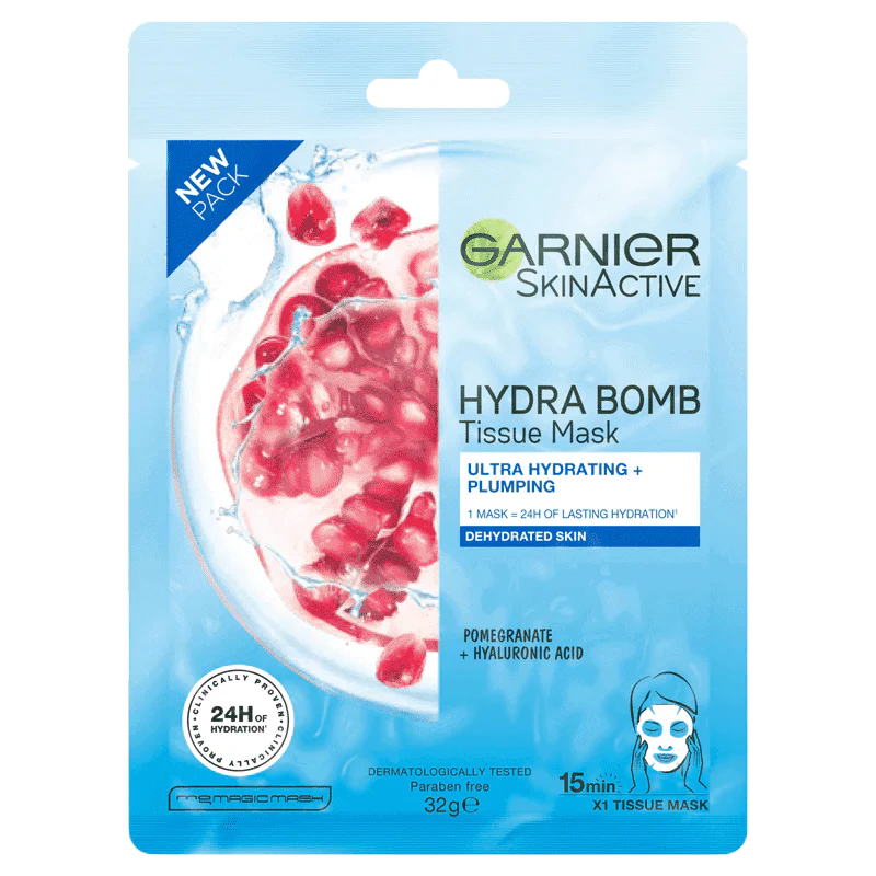 Garnier SkinActive Hydra Bomb POMEGRANATE + HYALURONIC ACID Face Sheet