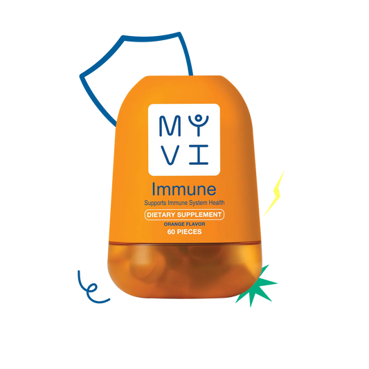 MY VI IMMUNE DIETARY SUPPLEMENT 60PC ORANGE FLAVOR