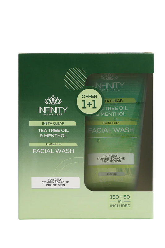 INFINITY INSTA CLEAR FACIAL WASH 150ML +INFINITY INSTA CLEAR FACIAL WASH 50ML(OFFER)