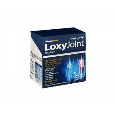 LOXYJOINT COLLAGEN DIETARY SUPPLEMENT FOR HEALTHY JOINTS WITH ROSEHIP , VITAMIN C , VITAMIN D & SELENIUM 20 ORAL AMPOULES X 25 ML