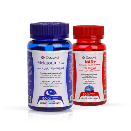 Deep Calm Bundle | Dozova Ashwagandha & Melatonin for Restful Sleep & EnergyDozova Woman Max | Advanced Support for Energy & Balance – 60 TabletsWomen’s Energy & Mental Alertness Bundle | Dozova Woman Max & NAD+Dozova Ashwagandha KSM-66 600mg Stress & Moo