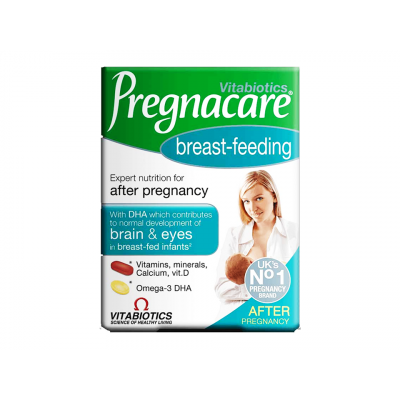 PREGNACARE BREAST-FEEDING DIETARY SUPPLEMENT 56 TABLETS OF VITAMINS & MINERALS + 28 CAPSULES OF OMEGA3 DHA