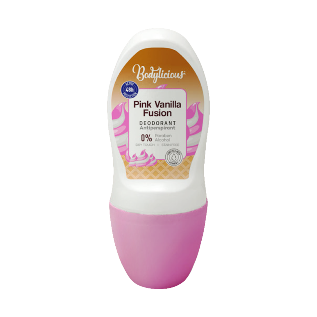 BODYLICIOUS PINK VANILLA FUSION ANTIPERSPIRANT DEODORANT 50ML