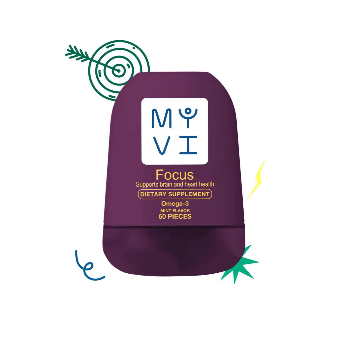 MY VI FOCUS DIETARY SUPPLEMENT 60PC MINT FLAVOR
