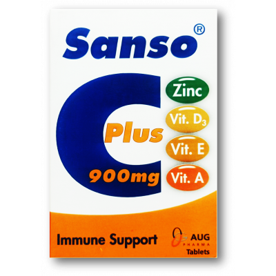 SANSO C PLUS 900 MG ( VIT. A 450 MCG + VIT. C 900 MG + VIT. D3 1000 IU + VIT. E 15 MG + ZINC  11 MG ) 28 TABLETS