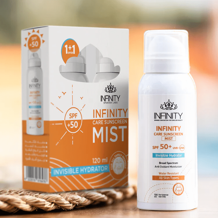 Infinity Care Sunscreen Mist Lotion SPF50+ Offer 1+1