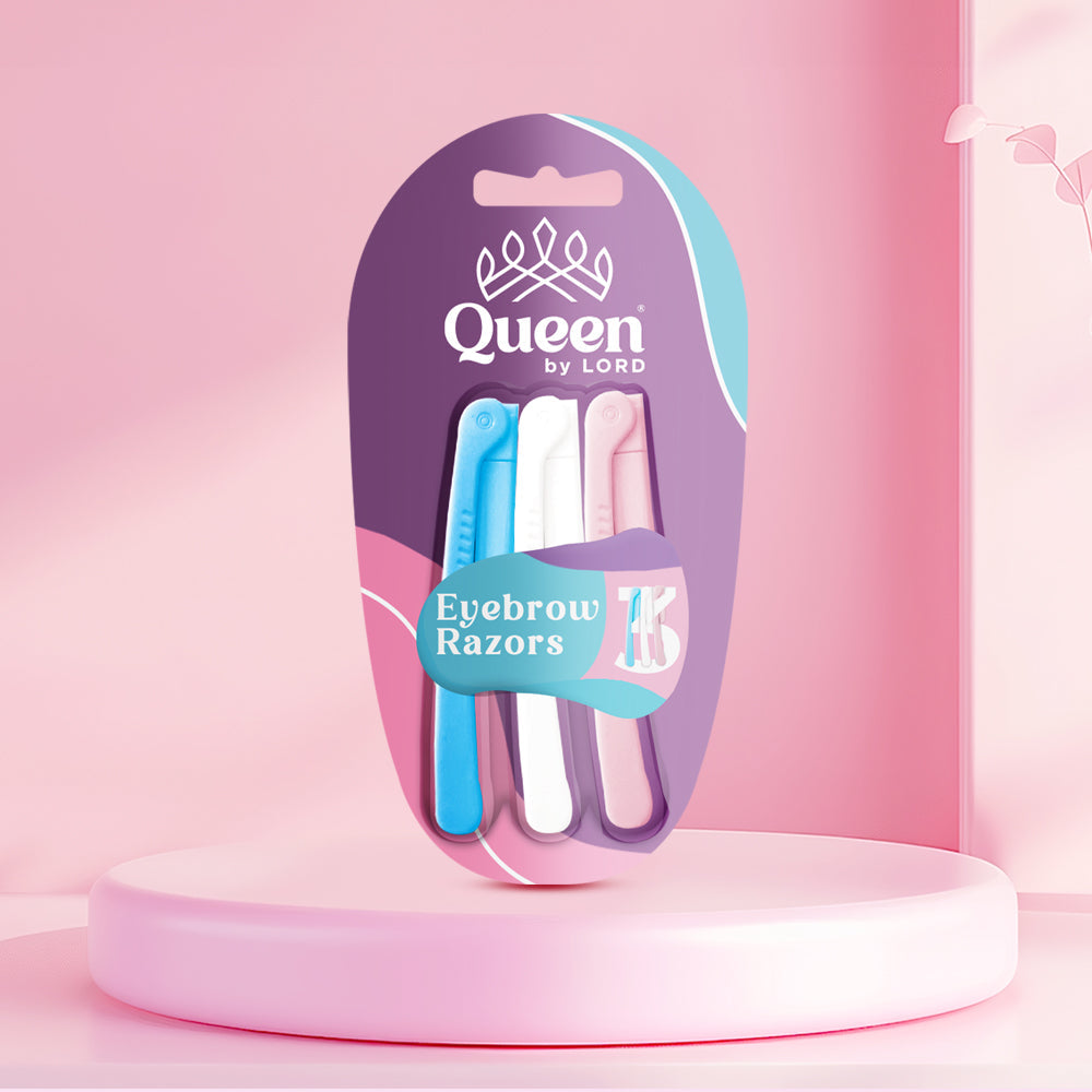 Queen Eyebrow Foldable Razor (Pack of 3)