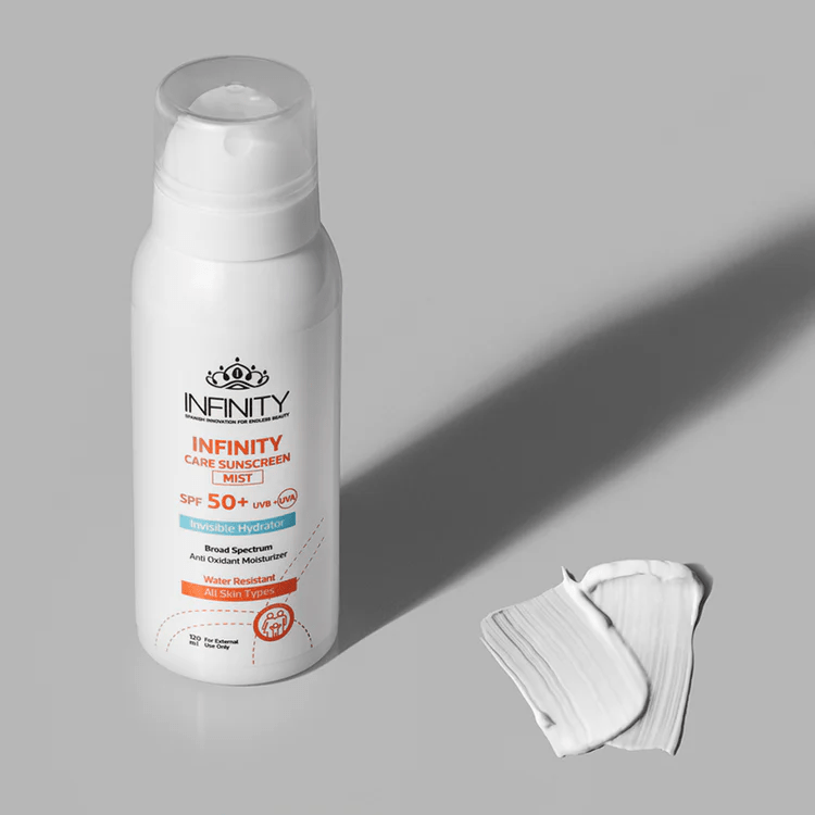 Infinity Care Sunscreen Mist Lotion SPF50+ Offer 1+1