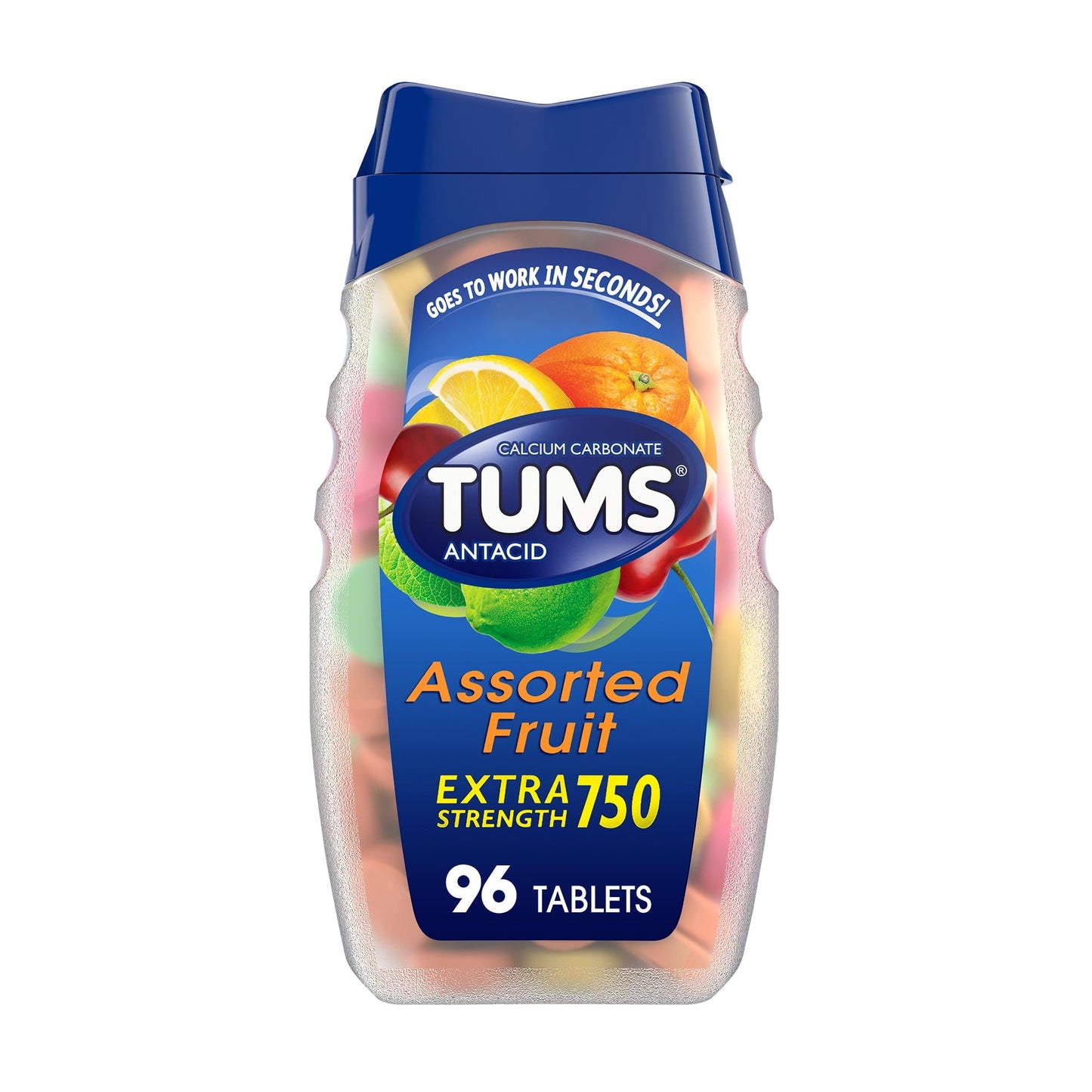 Tums Extra Strength Assorted Fruit Chewable Tablets 96 ct