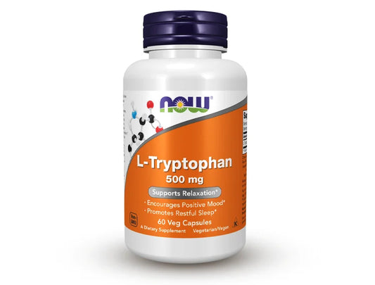 Now L-Tryptophan 500mg 60 Veg Capsules