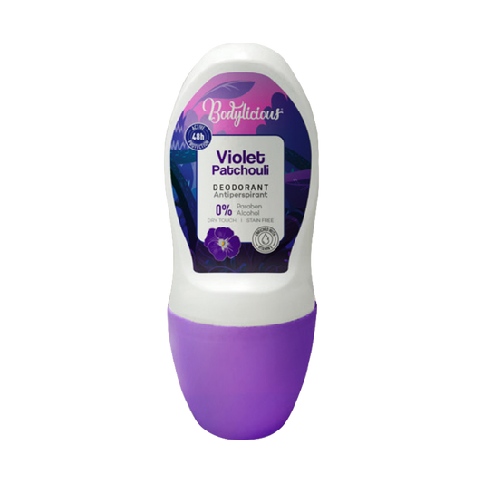 BODYLICIOUS VIOLET PATCHOULI ANTIPERSPIRANT DEODORANT 50ML