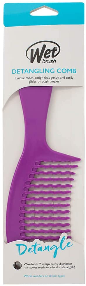 Wet Brush Hair Comb Detangler Wave Tooth Comb Design (Pink), Standard 9238