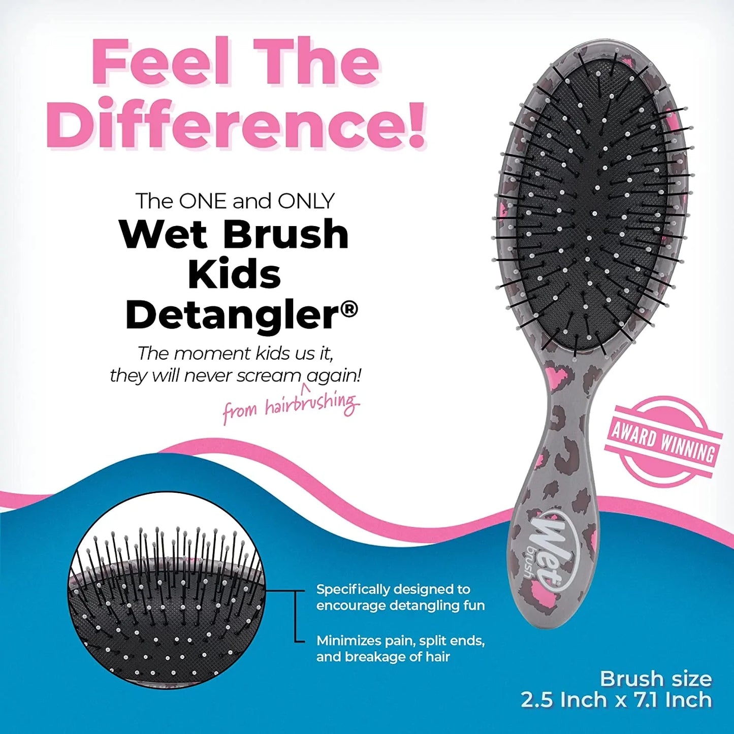 Wet Brush Kids Hair Brush Leopard (2022) 736658594478