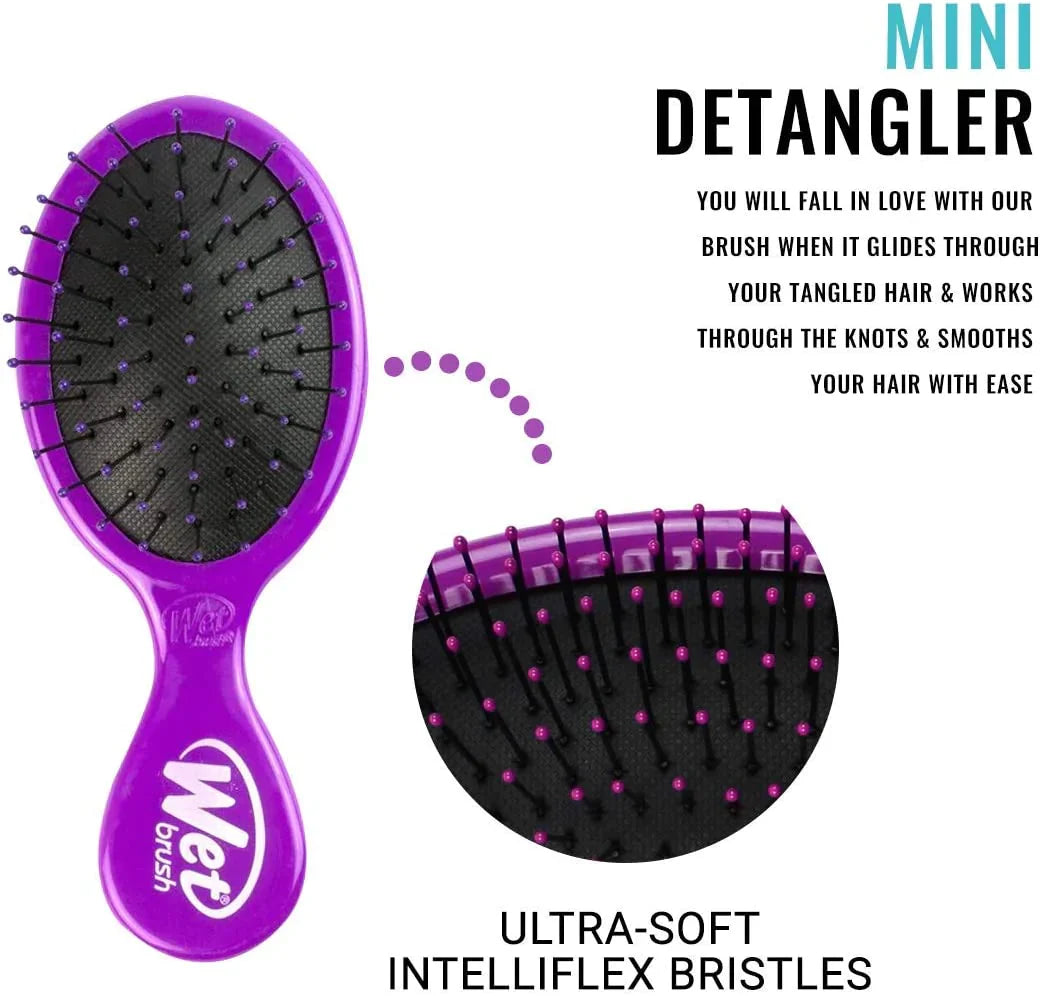 Wet Brush Mini Detangler Hair Brush - Purple 736658953756