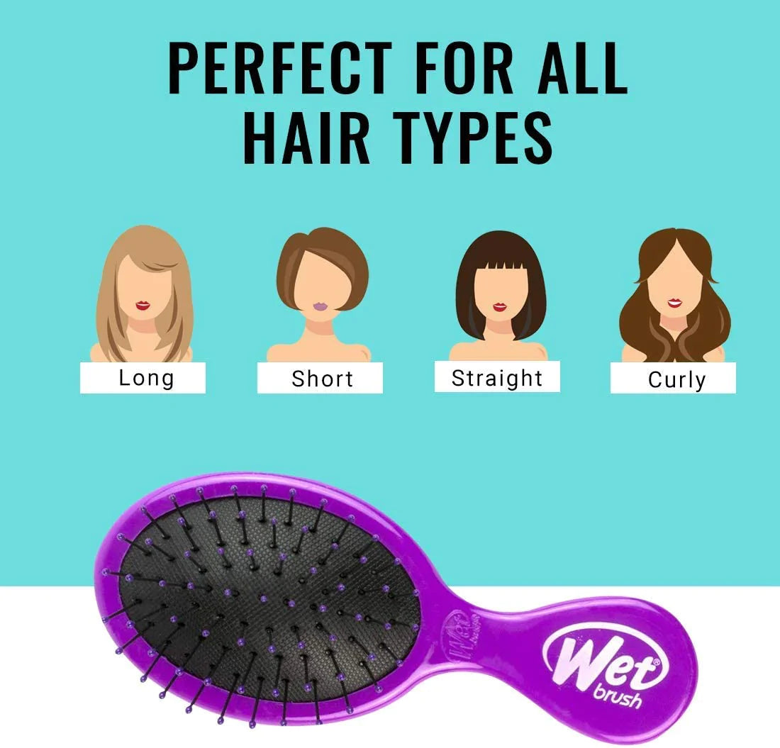 Wet Brush Mini Detangler Hair Brush - Purple 736658953756