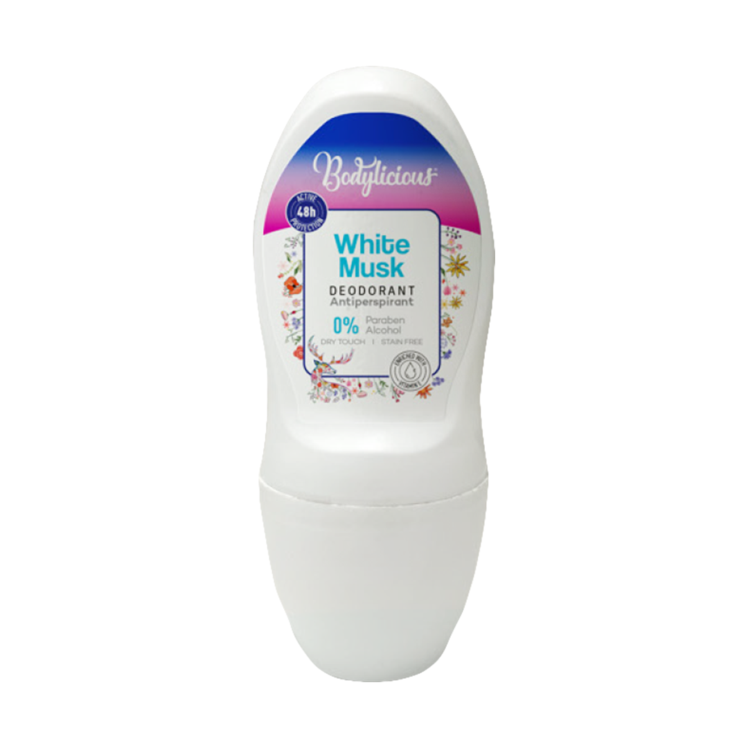 BODYLICIOUS WHITE MUSK ANTIPERSPIRANT DEODORANT 50ML