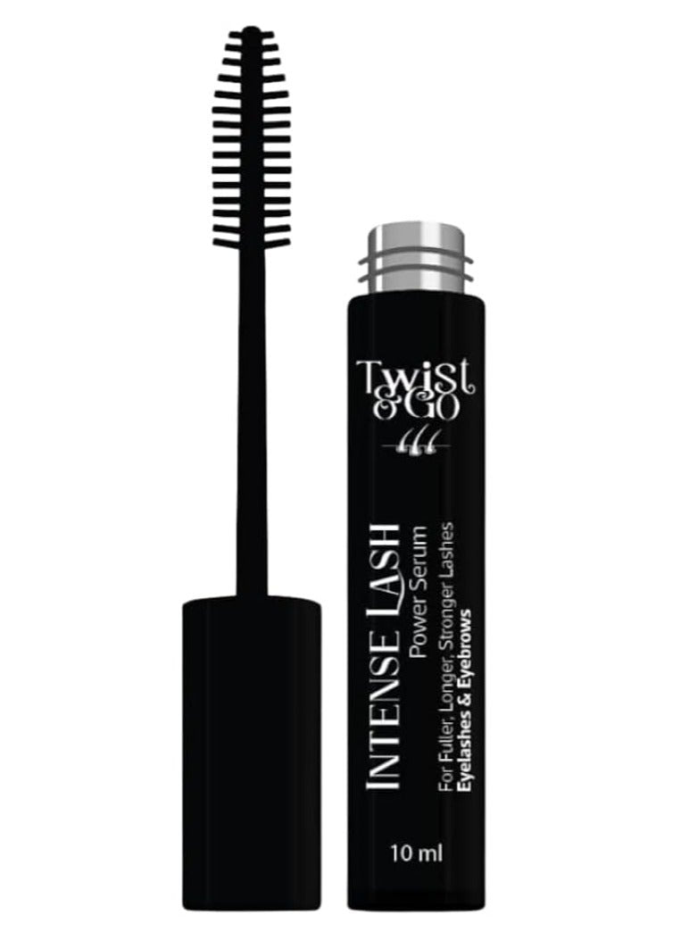 Twist & Go Intense Power Serum Lash 10ml - With Peptide - almond oil & coconut oil - avocado oil &olive oil -coconut oil -For Fuller Longer - Stronger Lashes - Eye brows & Eyelashes