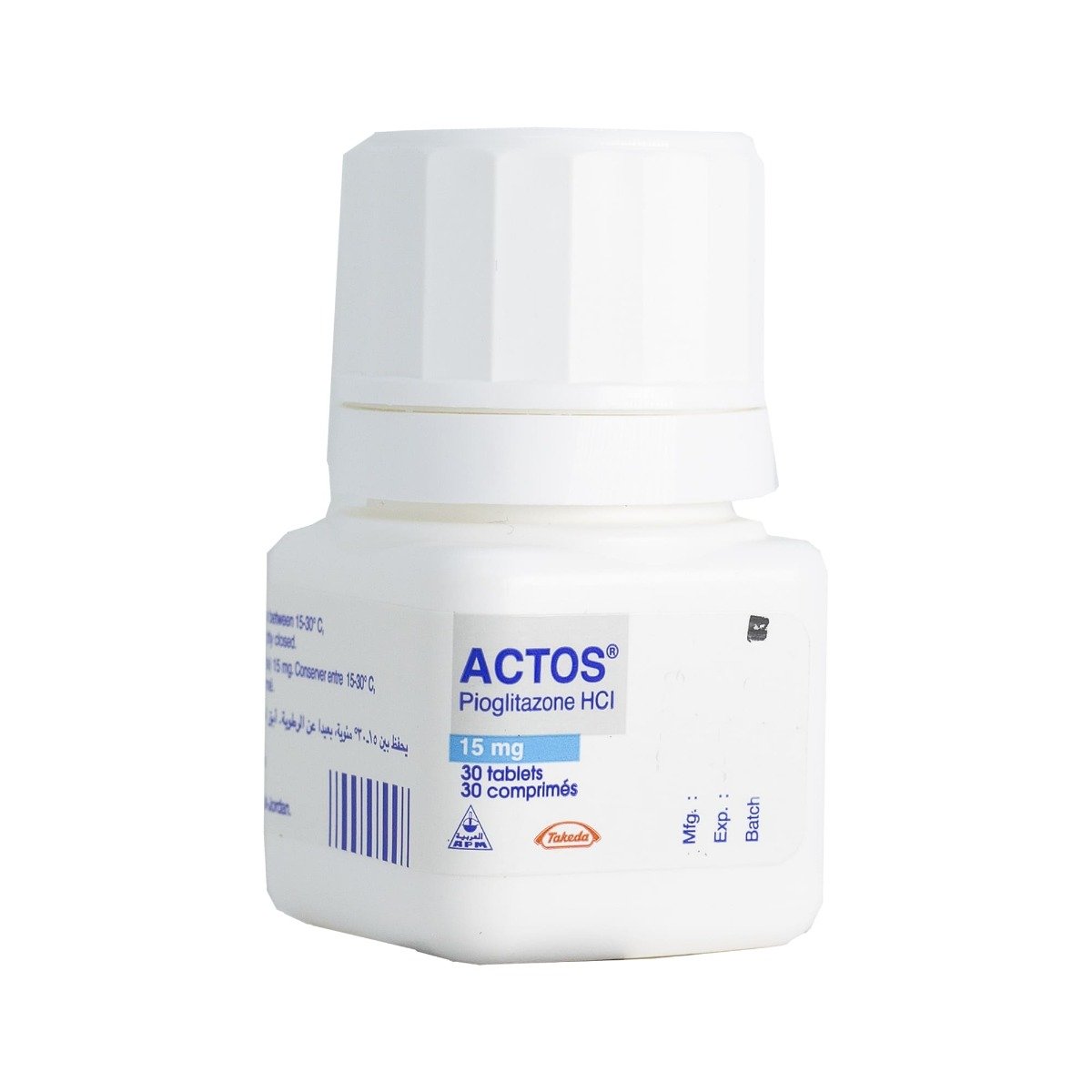 Actos 15 mg - 30 Tablets