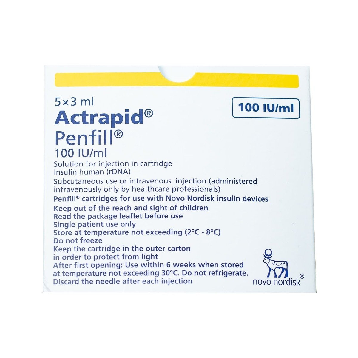 Actrapid Penfill 3 ml 100 IU-ml - 5 Cartridge