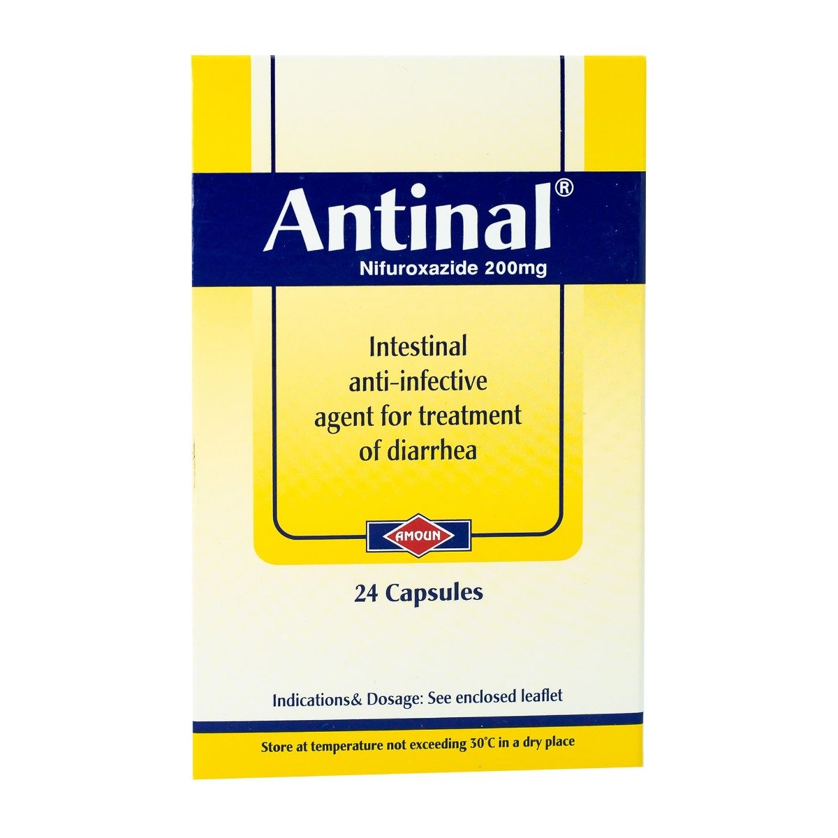 Antinal 200 mg - 24 Capsules