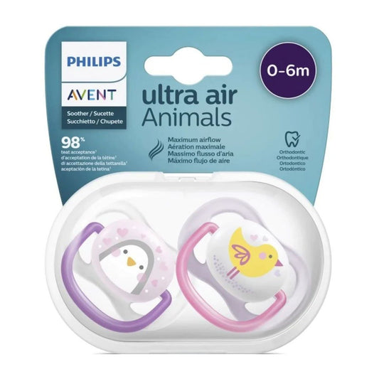 Avent Ultra Air Animals Pacifier 0-6m – Purple